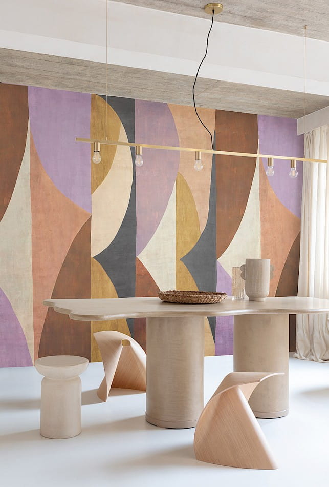 Khroma DGAMA3041-260 Amani Luana Plum - mural w geometryczny wzór