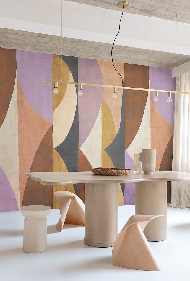 Khroma DGAMA3042-260 Amani Luana Plum - mural w geometryczny wzór