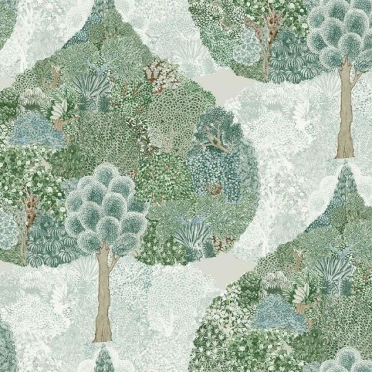 York BO6701 Antonina Vella Boho Luxe Mystic Forest Green/Teal - tapeta w motyw roślinny