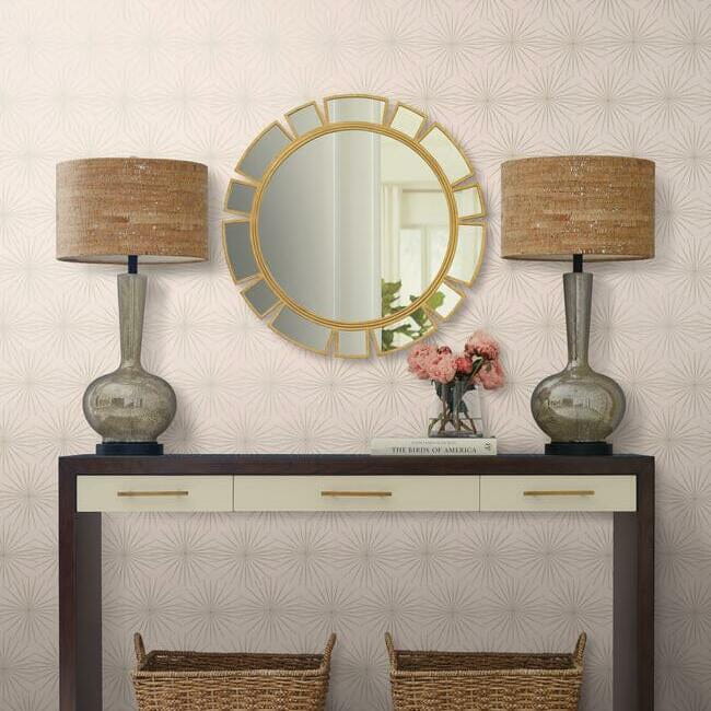 York BO6694 Antonina Vella Boho Luxe Starlight Blush/Glint - tapeta w metaliczne gwiazdy