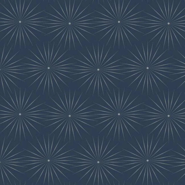York BO6695 Antonina Vella Boho Luxe Starlight Navy/Silver - tapeta w metaliczne gwiazdy