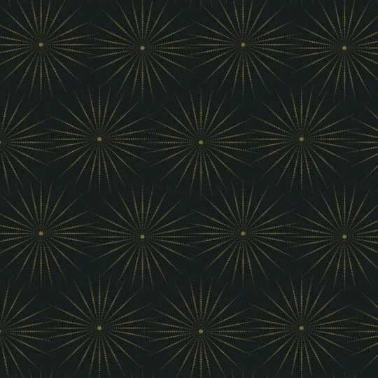 York BO6696 Antonina Vella Boho Luxe Starlight Black/Gold - tapeta w metaliczne gwiazdy