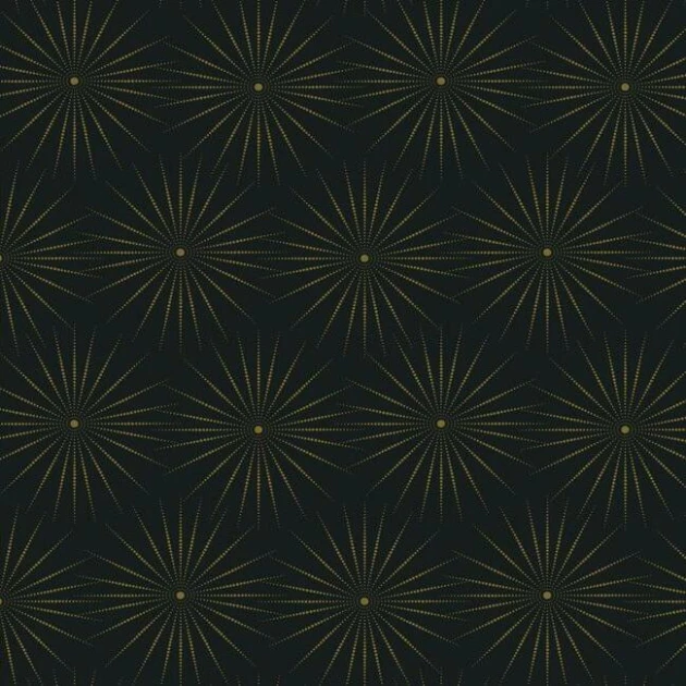 York BO6696 Antonina Vella Boho Luxe Starlight Black/Gold - tapeta w metaliczne gwiazdy