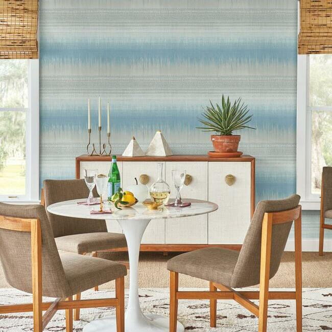 York BO6625 Antonina Vella Boho Luxe Desert Textile Blue - tapeta w etniczny wzór z efektem ombre
