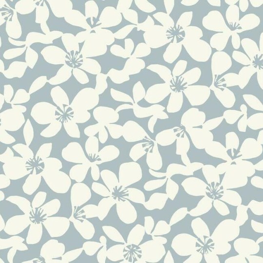 York BO6684 Antonina Vella Boho Luxe Free Spirit Blue - tapeta w minimalistyczne kwiaty