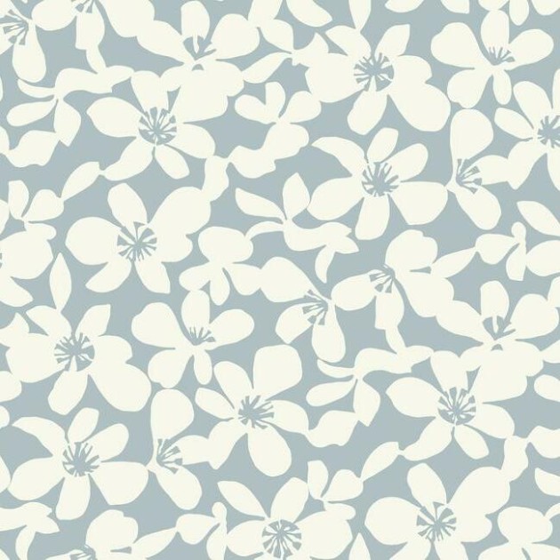 York BO6684 Antonina Vella Boho Luxe Free Spirit Blue - tapeta w minimalistyczne kwiaty