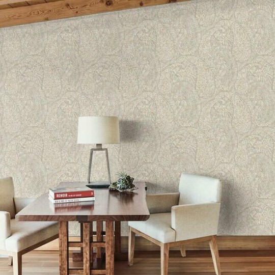 York BO6653 Antonina Vella Boho Luxe Kashmir Dreams Paisley Neutral/Blush - tapeta w motyw paisley