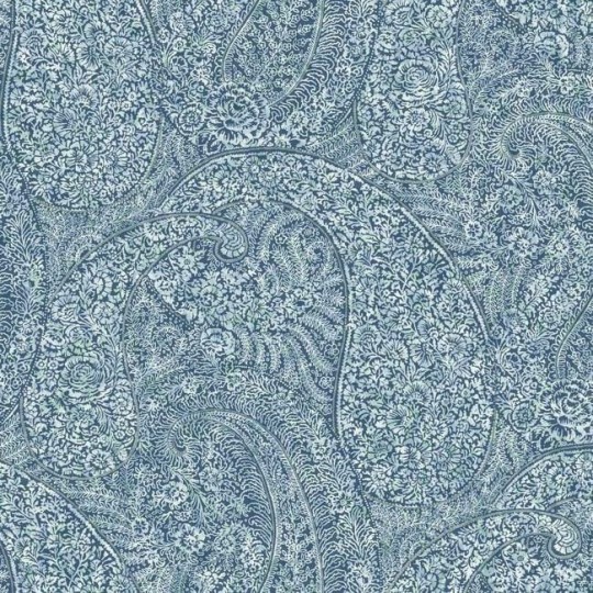 York BO6655 Antonina Vella Boho Luxe Kashmir Dreams Paisley Blue - tapeta w motyw paisley