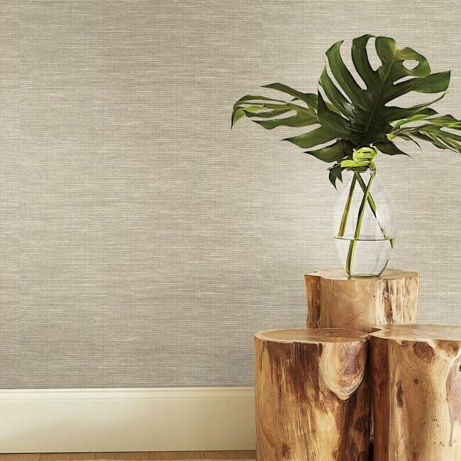 York BO6611 Antonina Vella Boho Luxe Paper & Thread Weave Oatmeal Cream - tapeta z bawełny i papieru