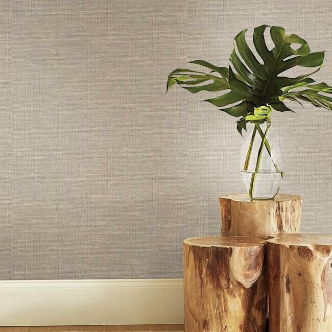 York BO6612 Antonina Vella Boho Luxe Paper & Thread Weave Taupe - tapeta z bawełny i papieru
