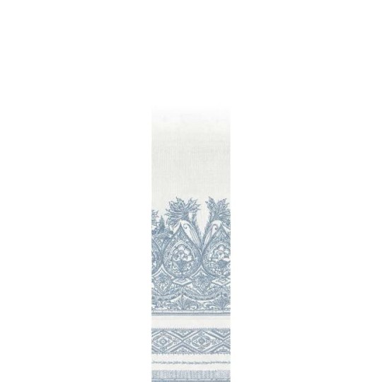 York BO6741M Antonina Vella Boho Luxe Henna Denim/White - mural w stylizowane rośliny