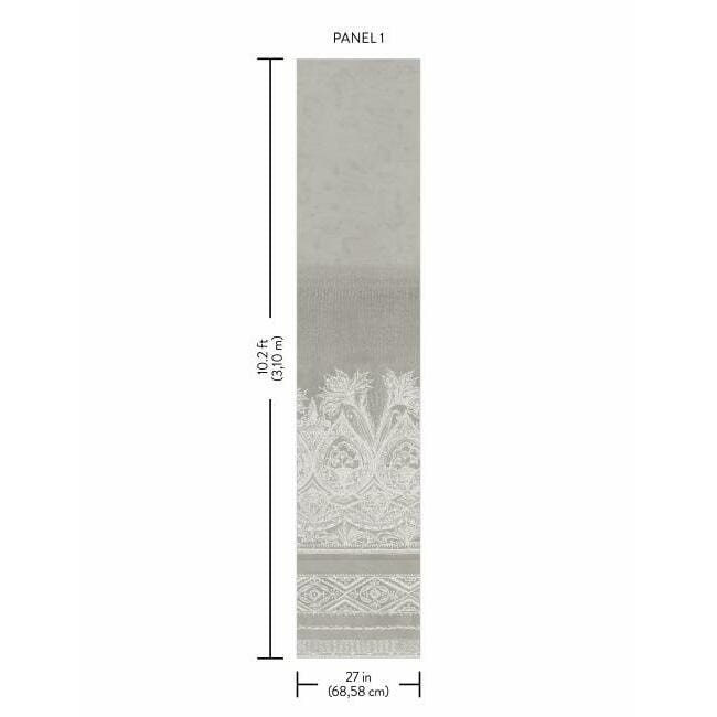 York BO6742M Antonina Vella Boho Luxe Henna White/Grey - mural w stylizowane rośliny