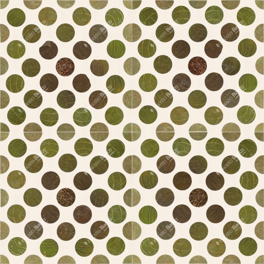 Inkiostro Bianco INKORSO2401 Flora Art Nigra and Tremula - mural w koła i liście