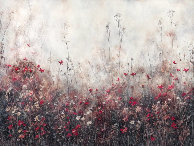 Wallcraft 820 31 2401 2024 Acaia - mural w kwitnącą łąkę