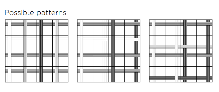 Texdecor Slim Wall Mosaic Tartan - dekoracyjny panel akustyczny
