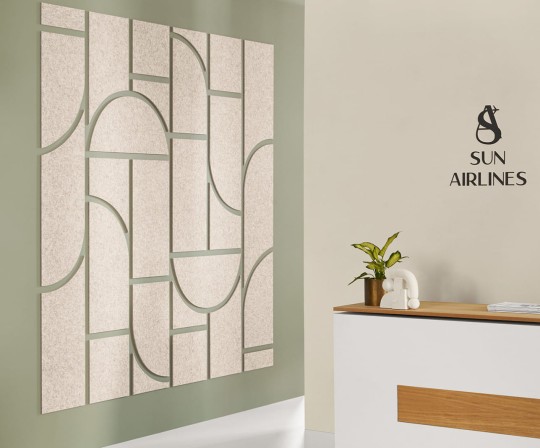 Texdecor Slim Wall Fragment Geometrics - panel akustyczny geometryczny
