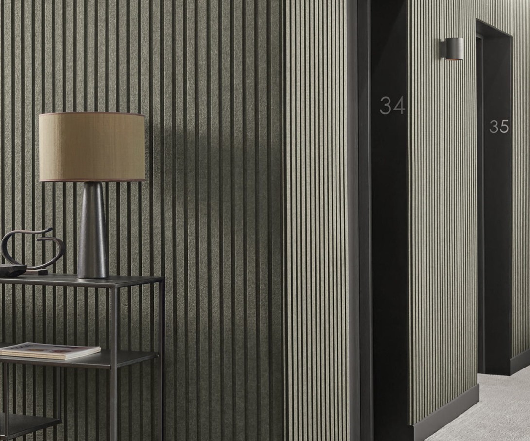 Texdecor BICOLOR-595x595 Slim Wall Lines - panel akustyczny imitujący lamele