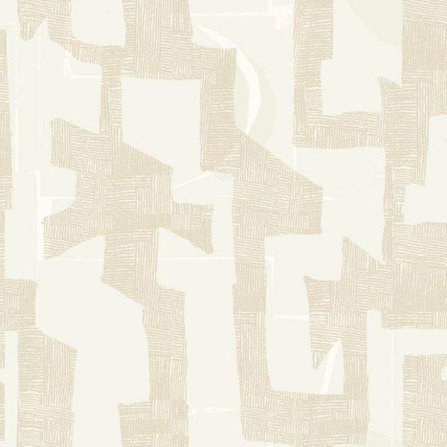York AG2103 Artistic Abstracts Nikki Chu Modern Tribal Grass Caramel/Cream - tapeta w abstrakcyjny wzór geometryczny