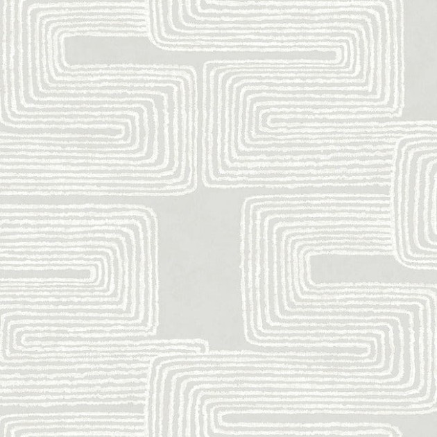 York AG2035 Artistic Abstracts Nikki Chu Zulu Thread Dove/Pearl - tapeta w geometryczny wzór z metalicznymi akcentami