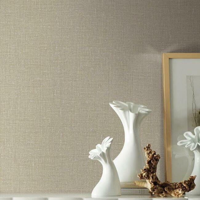 York 5981 Artistic Abstracts Gesso Weave Sand - szarobeżowa tapeta strukturalna