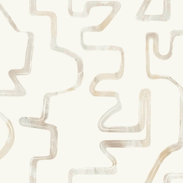 York AG2052W1 Artistic Abstracts Abstract Aura Caramel Cream - tapeta w abstrakcyjne linie