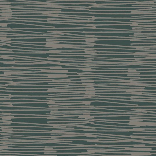 York AG2094 Artistic Abstracts Nikki Chu Water Reed Thatch Forest/Silver - tapeta w poziome paski z metalicznymi akcentami