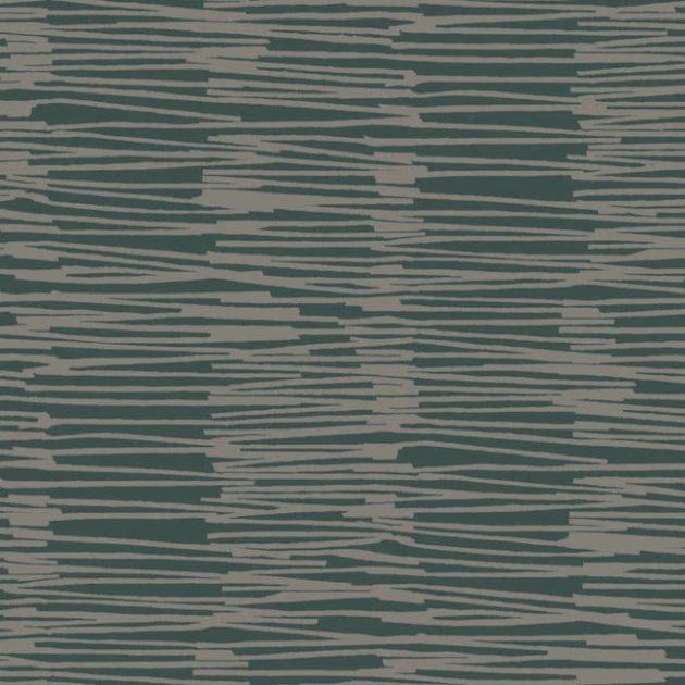 York AG2094 Artistic Abstracts Nikki Chu Water Reed Thatch Forest/Silver - tapeta w poziome paski z metalicznymi akcentami
