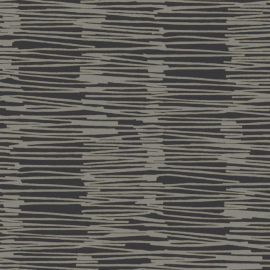 York AG2095 Artistic Abstracts Nikki Chu Water Reed Thatch Black/Gold - tapeta w poziome paski z metalicznymi akcentami
