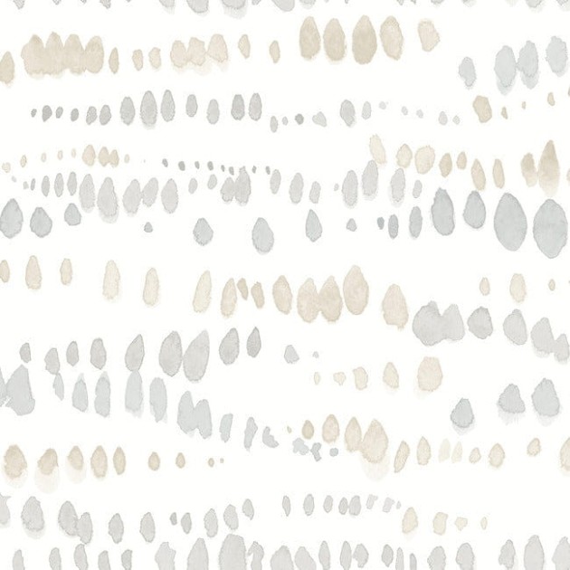 York AG2048 Artistic Abstracts Lisa Audit Dewdrops Neutral - tapeta w kropki akwarelowe