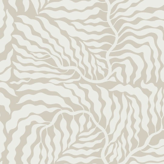 York AG2063 Artistic Abstracts Fern Fronds Taupe/White - tapeta w abstrakcyjny motyw roślinny