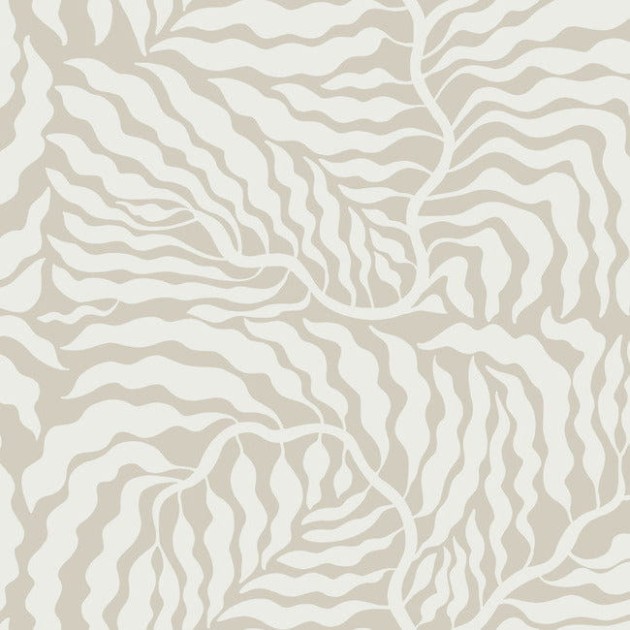 York AG2063 Artistic Abstracts Fern Fronds Taupe/White - tapeta w abstrakcyjny motyw roślinny