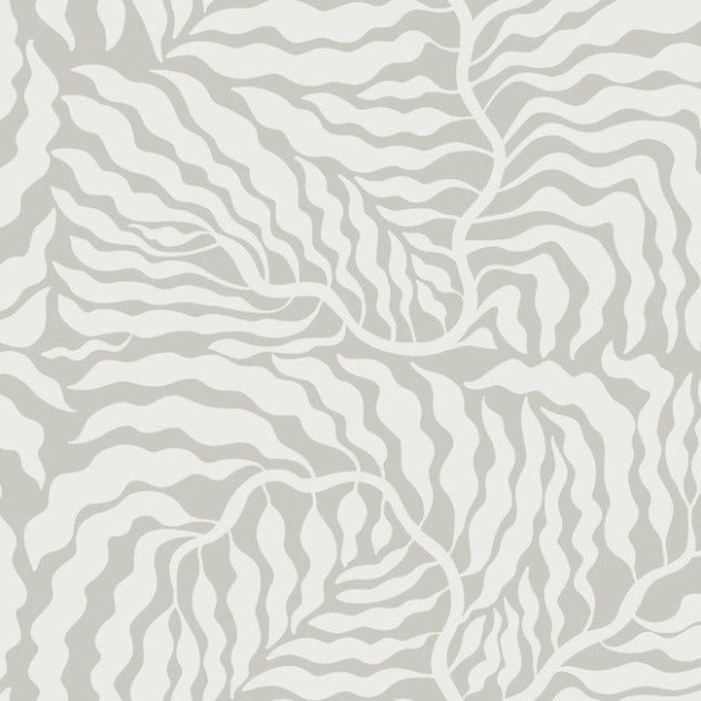 York AG2064 Artistic Abstracts Fern Fronds Grey/White - tapeta w abstrakcyjny motyw roślinny