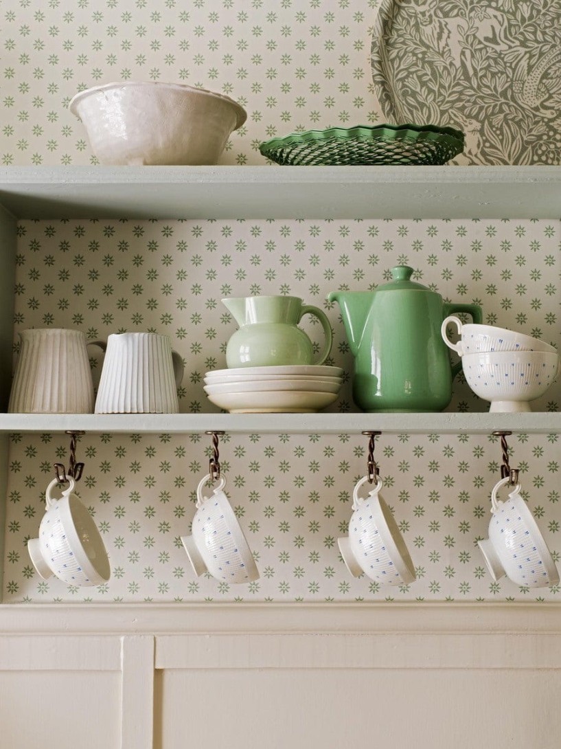 Boras Tapeter 5809 Nordic Folk Skogsstjarna - tapeta w kwiaty leśnej gwiazdy