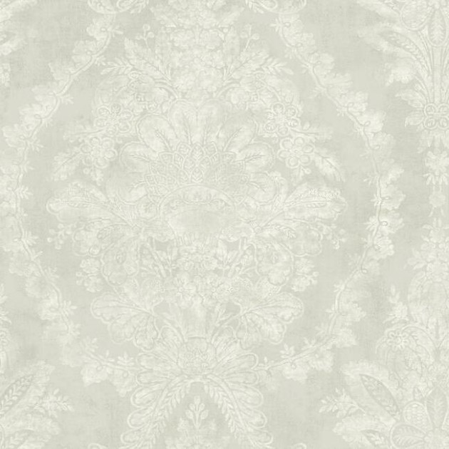 York KT2214 Ronald Redding 24 Karat Charleston Damask Cream - tapeta w roślinne ornamenty