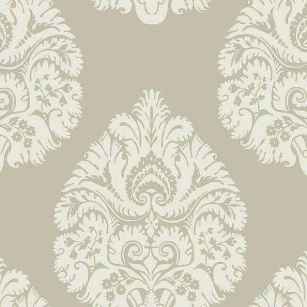York KT2142 Ronald Redding 24 Karat Teardrop Damask Glint - tapeta w roślinne ornamenty