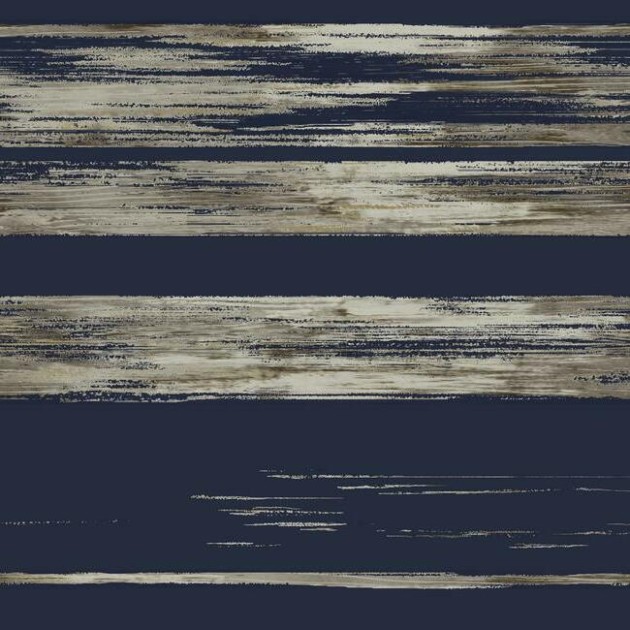 York KT2154 Ronald Redding 24 Karat Horizontal Dry Brush Navy - tapeta w artystyczne pasy