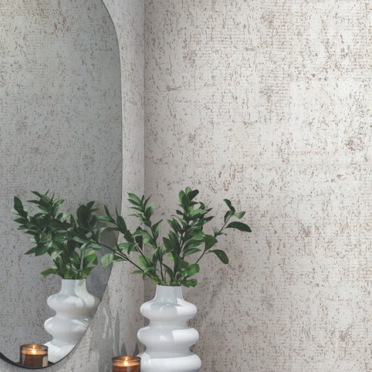 York CX1200 Candice Olson Casual Elegance Cork White/Silver - tapeta korkowa z metalicznymi akcentami