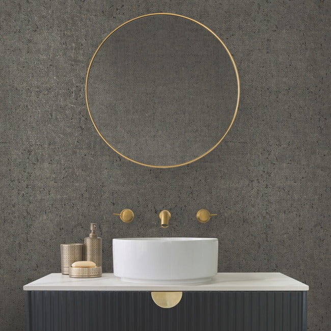 York CZ2483 Candice Olson Casual Elegance Cork Charcoal/Gold - tapeta korkowa z metalicznymi akcentami