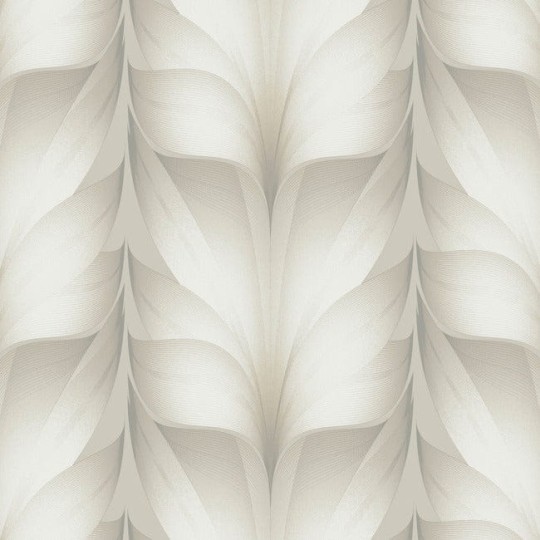 York EV3955 Candice Olson Casual Elegance Lotus Light Stripe White - tapeta w stylizowane kwiaty lotosu