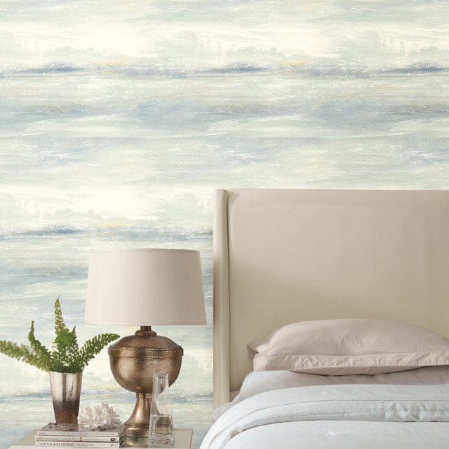 York EV3988 Candice Olson Casual Elegance Soothing Mists Scenic Blue Oasis - tapeta w abstrakcyjny motyw