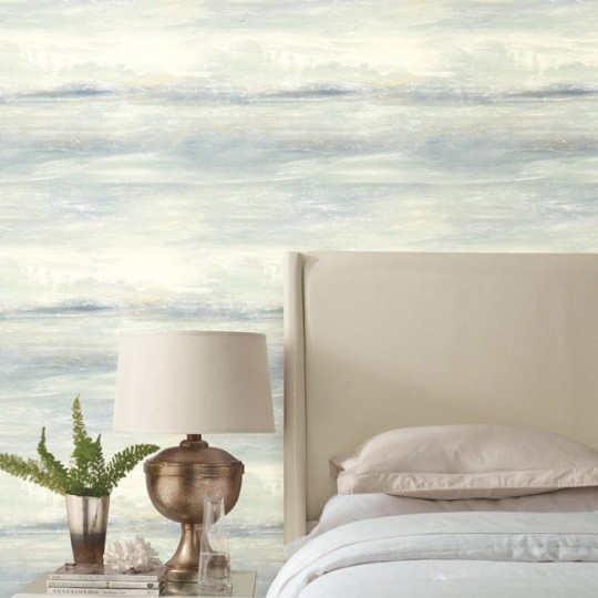 York EV3988 Candice Olson Casual Elegance Soothing Mists Scenic Blue Oasis - tapeta w abstrakcyjny motyw
