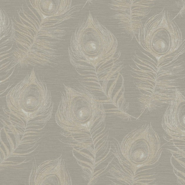 York EV3941 Candice Olson Casual Elegance Regal Peacock Mink - tapeta w pióra pawia