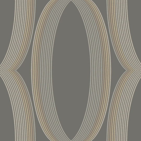 York EV3986 Candice Olson Casual Elegance Progression Ogee Charcoal - tapeta w elipsy