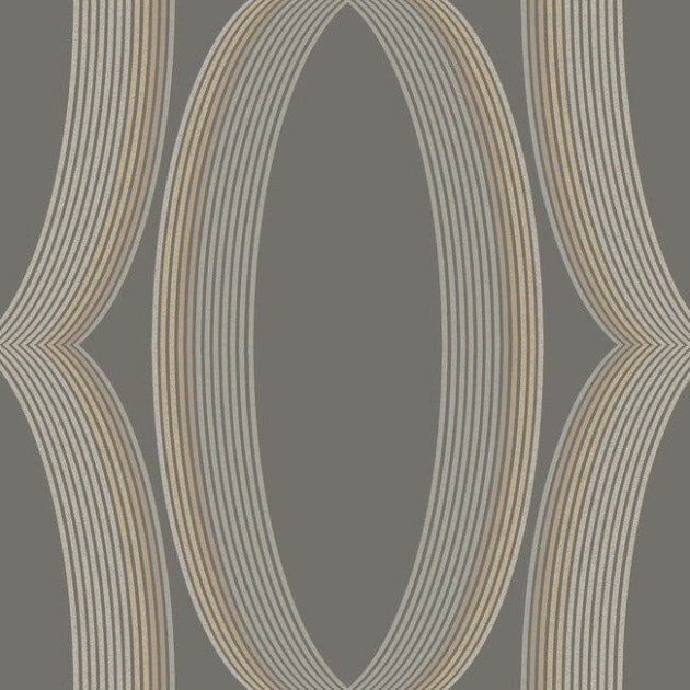 York EV3986 Candice Olson Casual Elegance Progression Ogee Charcoal - tapeta w elipsy