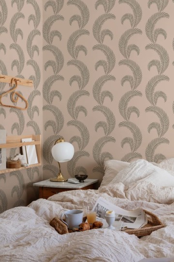 Sandberg S10441 Palm Garden Jasmine Pink - tapeta w liście palmowe