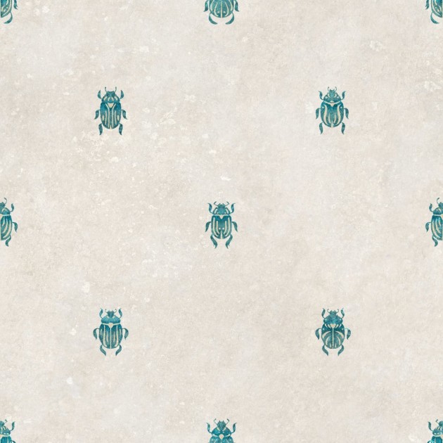 Sandberg S10452 Palm Garden Audrey Blue - tapeta skarabeusze