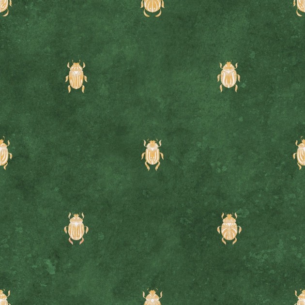 Sandberg S10451 Palm Garden Audrey Dark Green - tapeta skarabeusze
