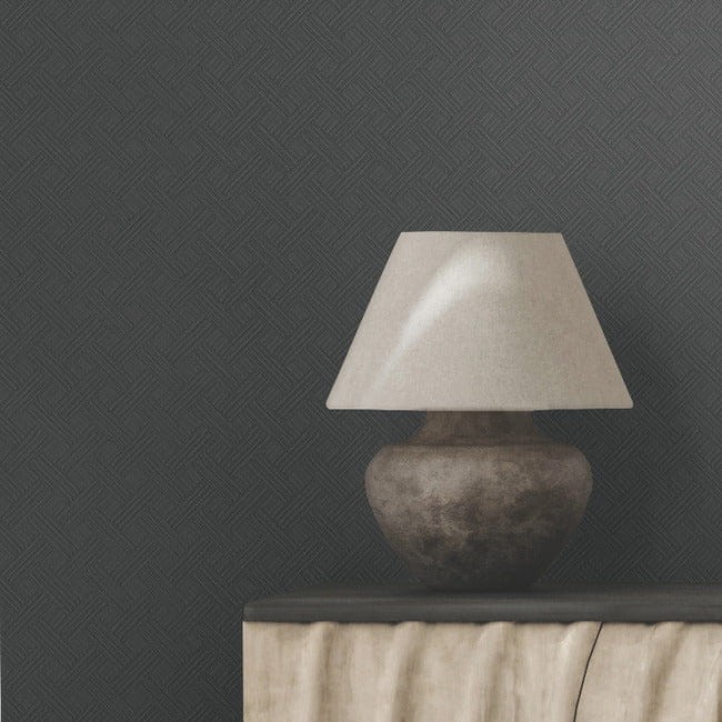 York RRD7651 Ronald Redding Industrial Interiors Volume III Wickwork High Performance Shadow - tapeta w geometryczny wzór