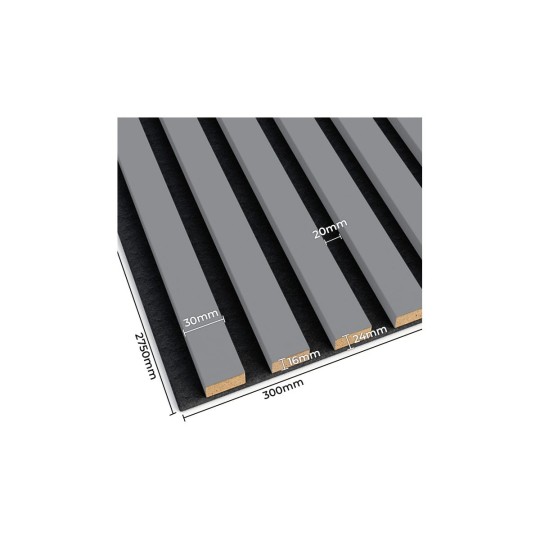 Lamele akustyczne na szarym filcu Lameo Szary LAMEO_FS125