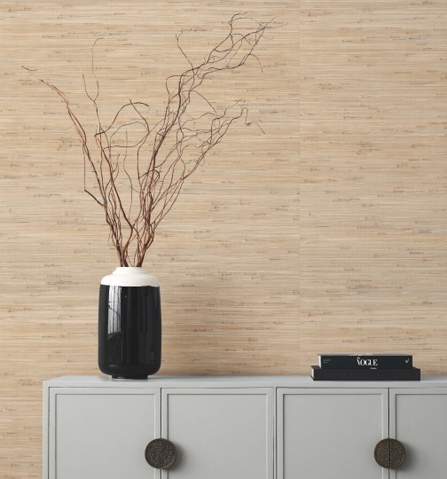 York GV0231 Ronald Redding Grasscloth & Natural Resource Knotted Grass Natural - tapeta z wiązanej trawy